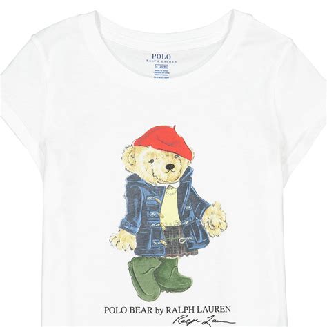 Ralph Lauren Girls Polo Bear T Shirt BAMBINIFASHION COM