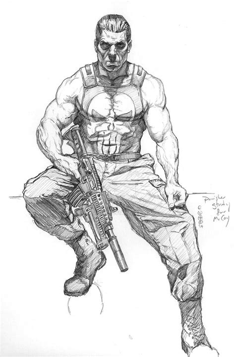 Punisher Sketch Study By Meador On Deviantart Punisher Artwork