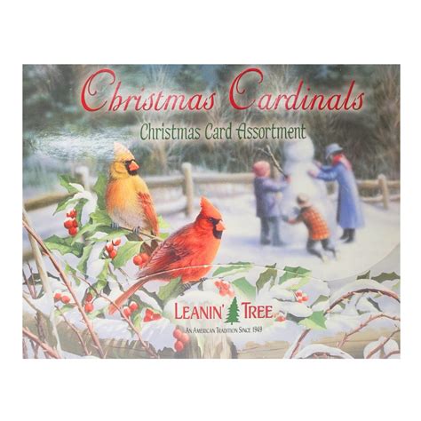 Leanin Tree Christmas Cardinals Christmas Card Assortment 20 Cards And 22
