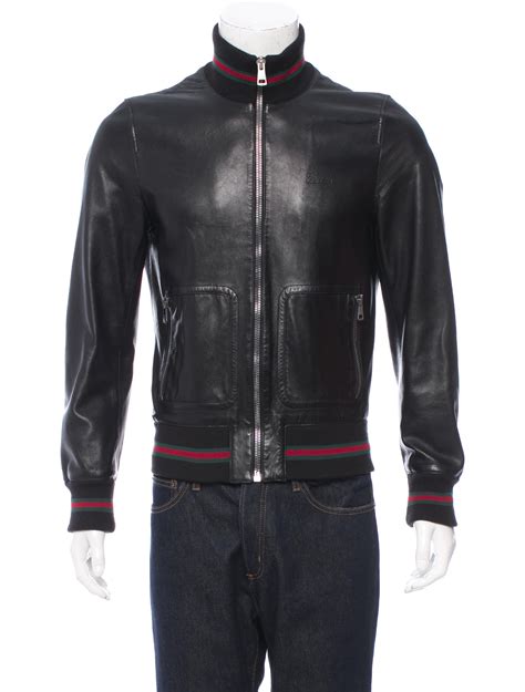 Gucci Leather Bomber Jacket Clothing Guc128803 The Realreal
