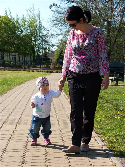 Mother And Baby Walk Stock Photo Image Of Caucasian 19549654