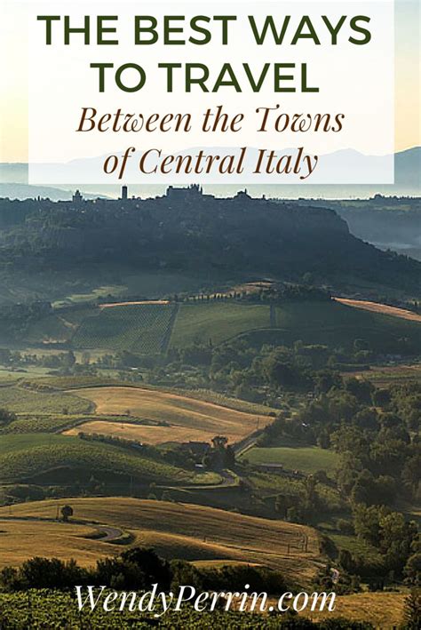 the best ways to travel between the towns of central italy with text overlay