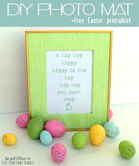 Instead of buying another boring frame from the store, why not create a unique and beautiful frame that reflects your style? DIY Photo Mat and Free Easter Printable