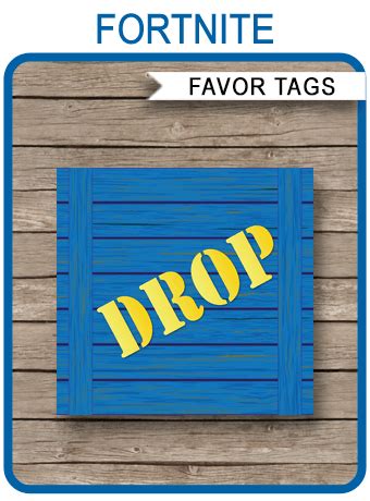 printable fortnite supply drop party tags fortnite party