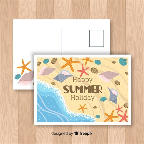 Free Vector Summer Postcard