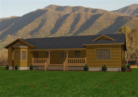 View hundreds of log home plans or design your own log cabin homes! Single-Story Log Homes Floor Plans & Kits: Battle Creek ...