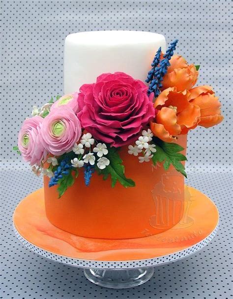 17 Best Images About Coral And Orange Cakes On Pinterest Peach Cake