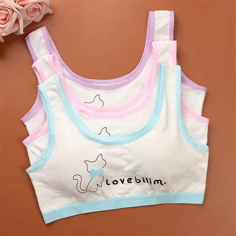 Adolescente Lingerie Young Girls Cotton Camisoles Girl Underwear Solid Vest Sports Top For Teens