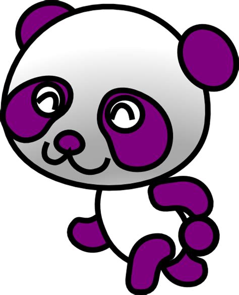 Purple Panda Clip Art At Vector Clip Art Online Royalty