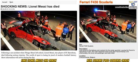 Did Lionel Messi Die Suddenly In Tragic Car Crash Tech Arp