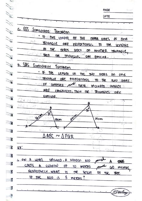 Solution Triangle Similarity Theorems With Examples And Problems