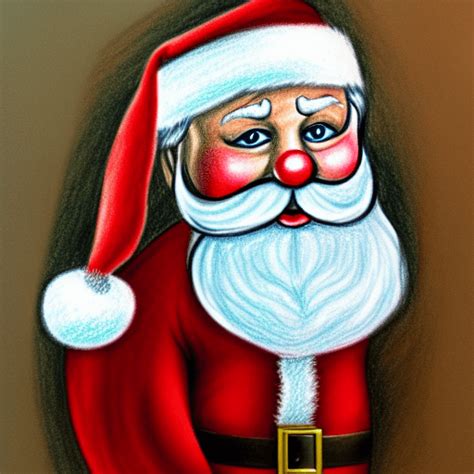 Drawing Of Santa Claus Face · Creative Fabrica