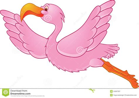 Flamingo In Flight Stock Vector Illustration Of