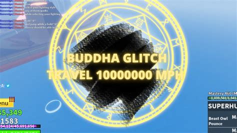 Buddha Speed Glitch Go 101010100110000 Mph Blox Fruits Youtube