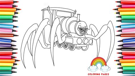 Choo Choo Charles Coloring Pages How To Color Choo Choo Charles Youtube