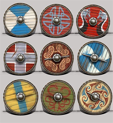 Artstation Viking Shields Mikael Lav~ Viking Shield Design