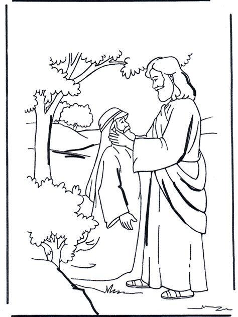 Bible Coloring Pages New Testament Jesus Heals Bible Story