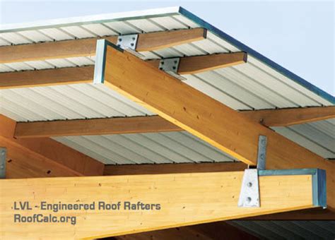 The beams chosen above can support the required 1200mm (max) roof sheet span. LVL - Engineered Roof Rafters | RoofCalc.org