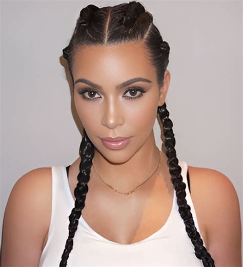 Kim K Hairstyles 15 Trending Kim Kardashian Braids And Ponytails