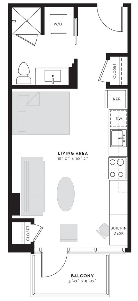 1 Bedroom Apartment Floor Plans With Dimensions Pdf