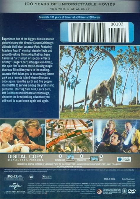 Jurassic Park Dvd Digital Copy Dvd 1993 Dvd Empire