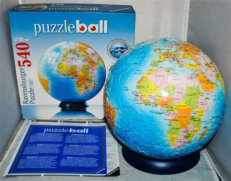 3d globe puzzle our guarantee: Ravensburger PuzzleBall Earth Globe 3D-JP 540 Piece, Boxed ...