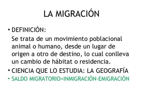 La Migración En España
