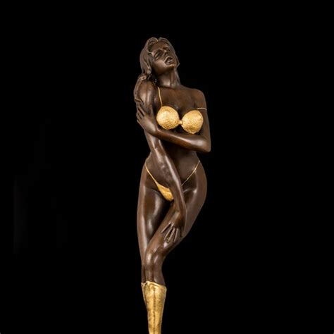 ATLIE BRONZES Gift Art Western Standing Nude Sexy Hot Girls Lady Bronze