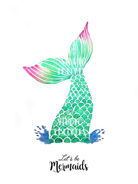 Mermaid tail illustration art drawing @studiofreckles | Mermaid tail