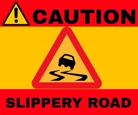 Copy Of Caution Road Slippery Sign Board Template Postermywall