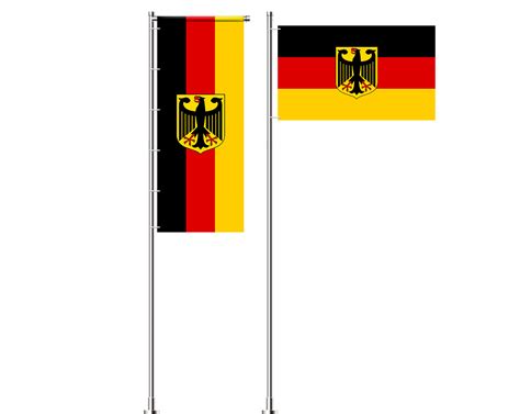 Der druck erfolgte in einem aufwändigen verfahren. Deutschland National Flagge mit Adler - FlaggeShop