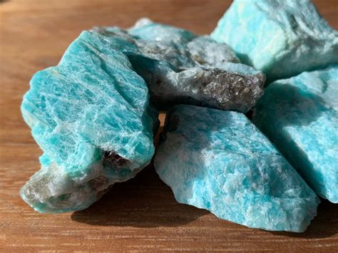 Raw Amazonite Tumble Rough Amazonite Blue Tumble Crystal Etsy