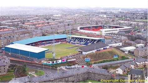 Dens And Tannadice Park Aerial View Of The Two Dundee Football Grounds