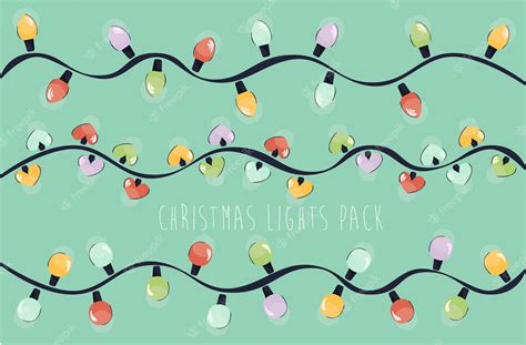 Premium Vector Christmas Lights Illustration Pack