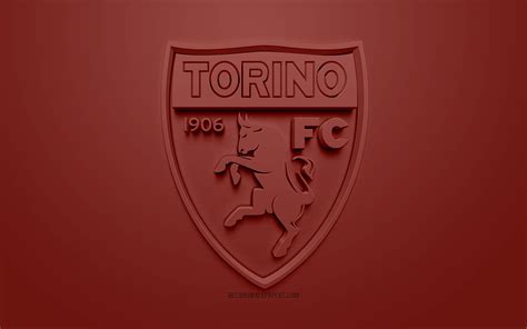 Torino Fc Creative 3d Logo Brown Background 3d Emblem 2560x1600