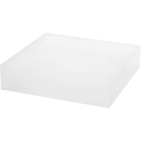 Plymor Frosted Polished Acrylic Square Display Block 2 H X 8 W X 8