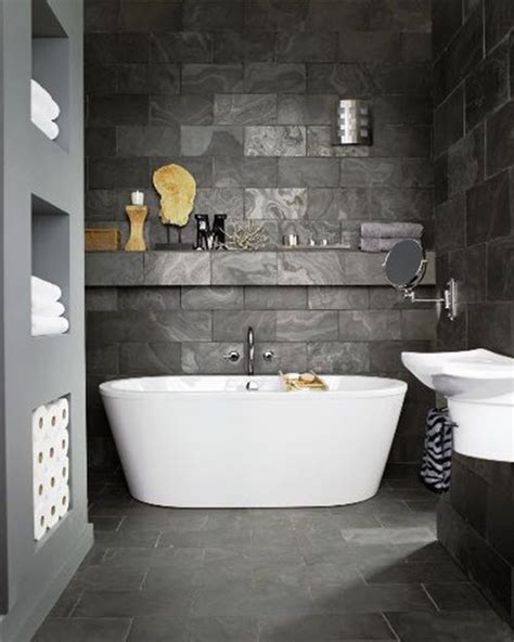 40 Gray Slate Bathroom Tile Ideas And Pictures 2022
