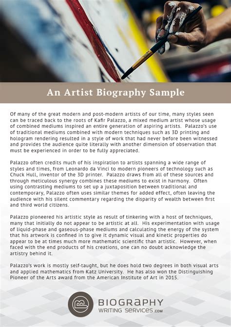 Maybe you would like to learn more about one of these? All You Need to Know About Writing an Artist Bio