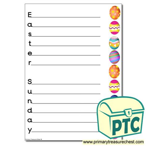 Easter Sunday Acrostic Poem Primary Treasure Chest