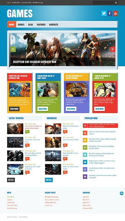 Top 10 Wordpress Themes For A Video Game Website Creative Beacon
