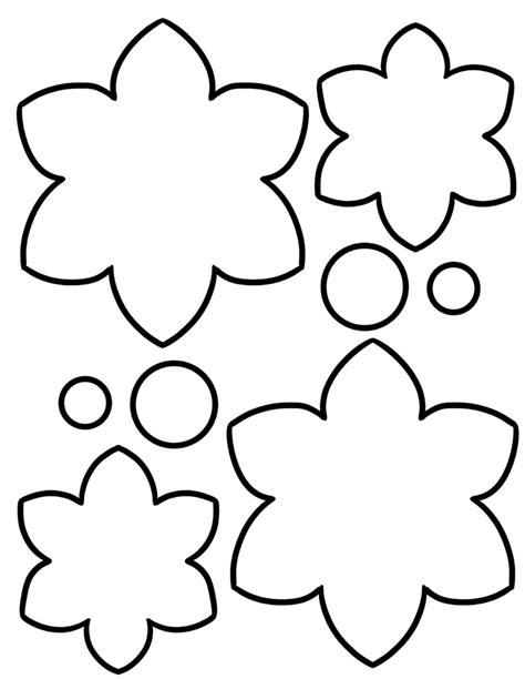 Image Result For Printable Flower Template Cut Out Paper Flowers