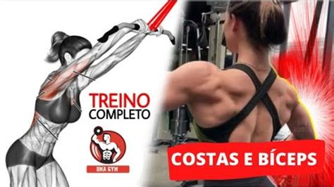 TREINO DE COSTAS E BÍCEPS musculação dnagym YouTube