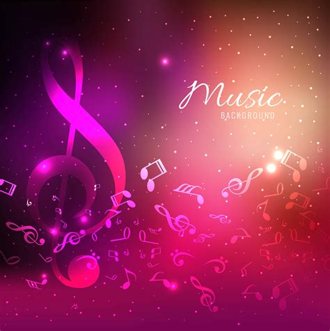 Abstract Colorful Backgrounds With Shiny Music Notes