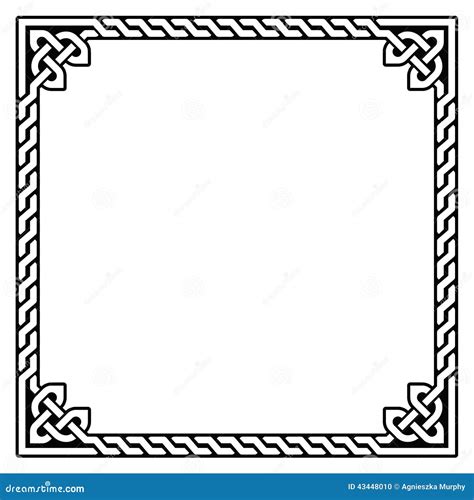 Celtic Border Is A Narrow Border With Celtic Influences Vintage Engraving Vector Illustration