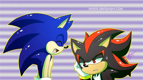 Shadow And Sonic By Myly14 On Deviantart