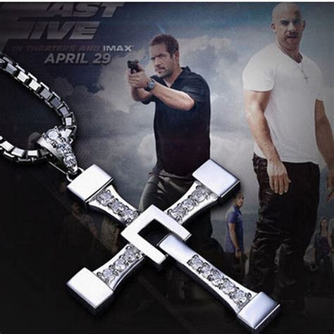 Nk Fashion Hot New Crystal Fast And Furious Cross Pendant Necklaces For Men Jewelry