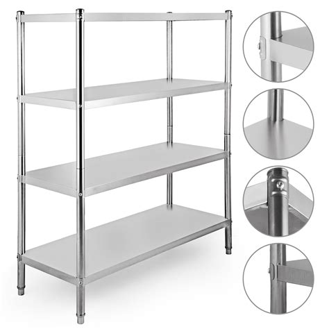 Stainless Steel Shelving Units Storage Shelf 4 Tier Kitchen Commercial