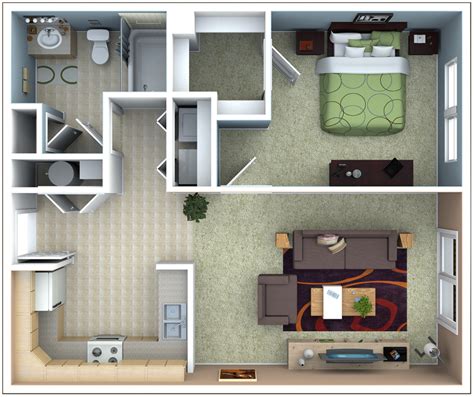One Bedroom Apartment Floor Plans Best One Bedroom Apartment Floor