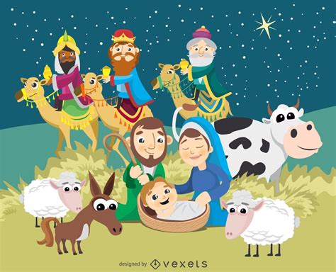 Nativity Scene The Birth Of Jesus Christ Cartoon Vector Clipart Porn Sex Picture
