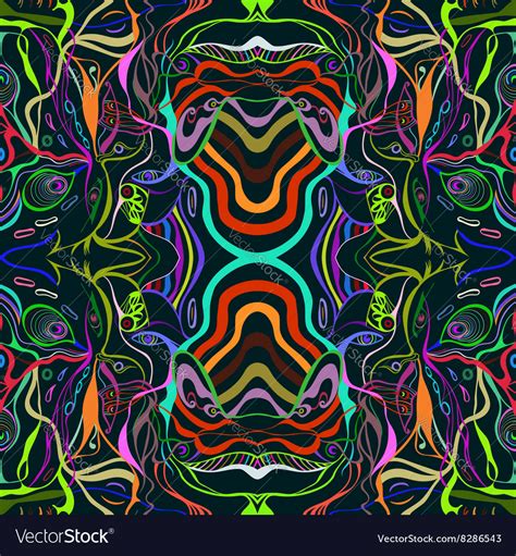 Psychedelic Seamless Pattern Royalty Free Vector Image